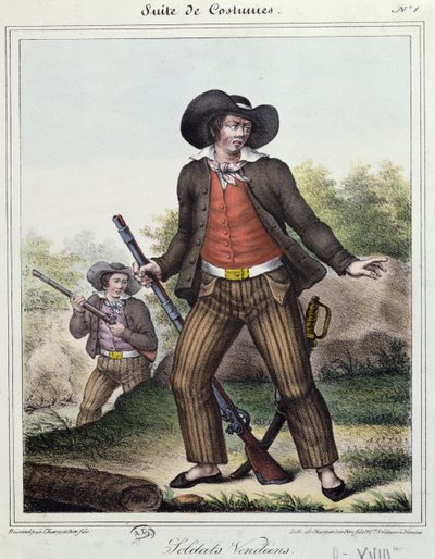 Soldaten der Vendée zur Zeit der Französischen Revolution, ca. 1845 von Charpentier